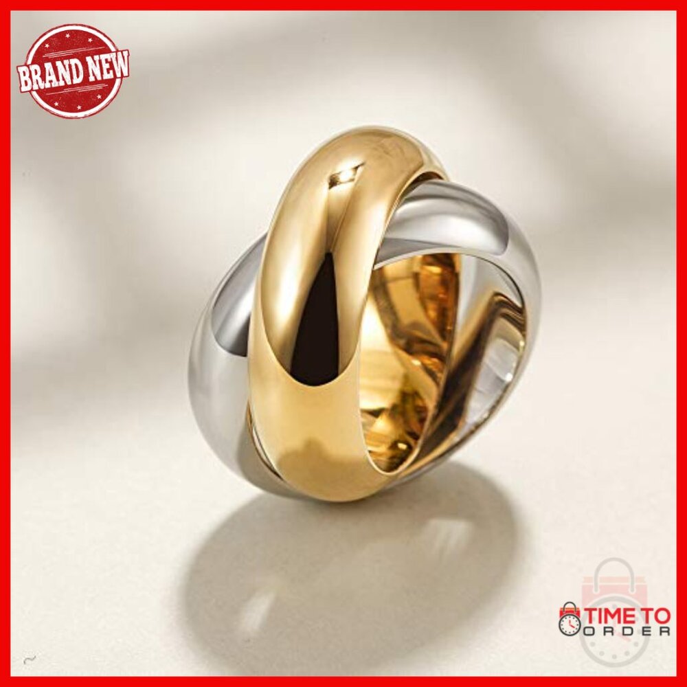 Chunky Cocktail Statement Ring, Stainless Steel W… - image 2